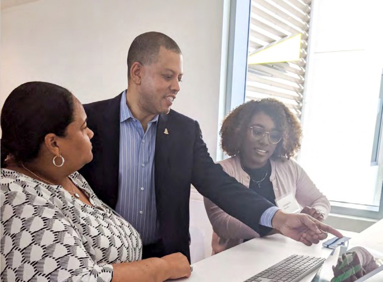 Minister for Investment, Innovation and Social Development Hon. Andre Ebanks and Ministry for Investment, Innovation & Social Development members