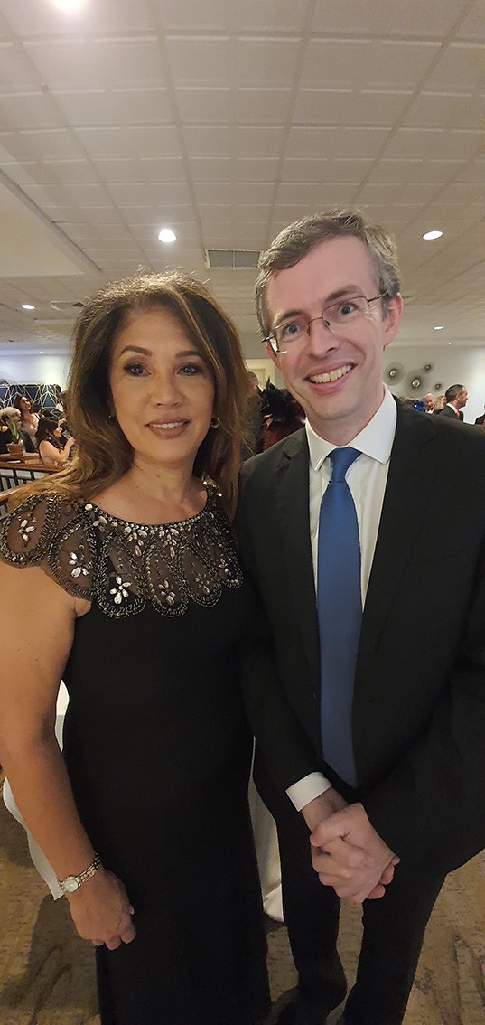 (L-R) President of the Truman Bodden Law School Student Society, Ms. Julie Campbell and Deputy Director of the Truman Bodden Law School, Mr. Scott Atkins