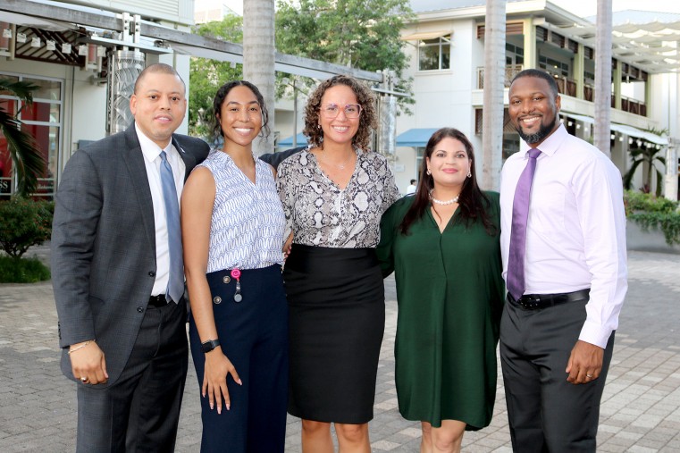 Minister Hon. Andre Ebanks (left) and Cabinet Secretary, Mr. Samuel Rose with some participants