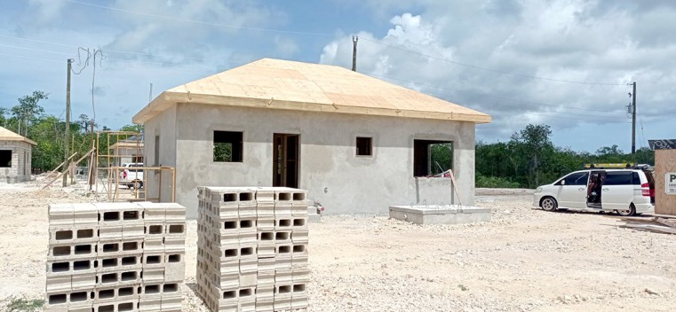 Affordable houses under construction in East End