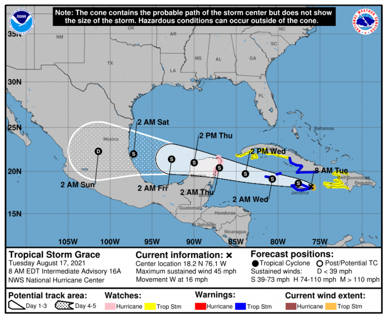 Cayman Braces for Tropical Storm Grace