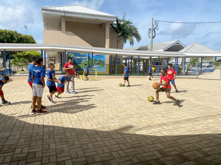 Campers enjoying outside activity