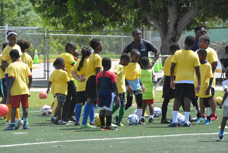 Kids learn new skills at the one-day-football camp