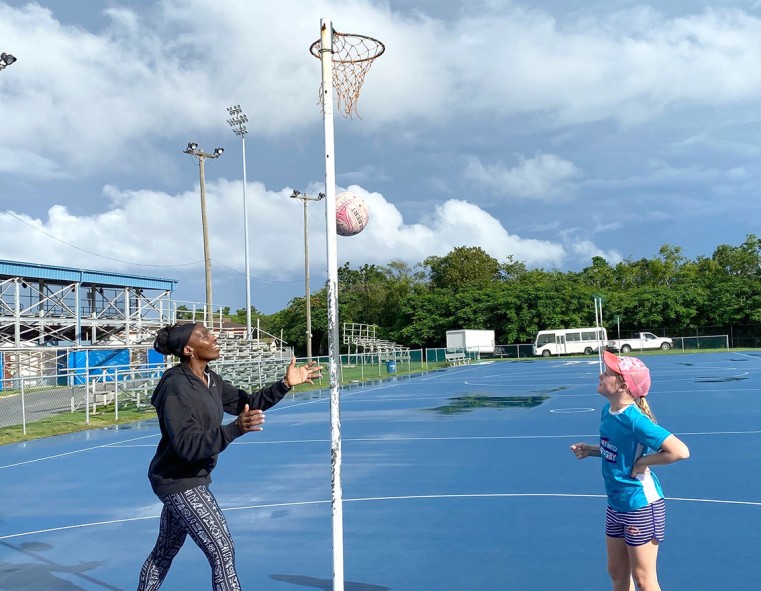 Coach Janet is instilling a love for netball in youngsters
