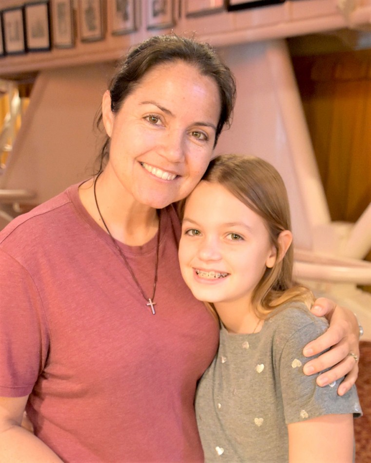Mother and daughter, Lisa Welman and Jodie Welman, who play Mrs Potts and Chip