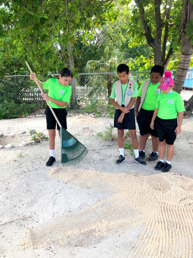 Students Learned How to Spread the Sand at the 2020 Event