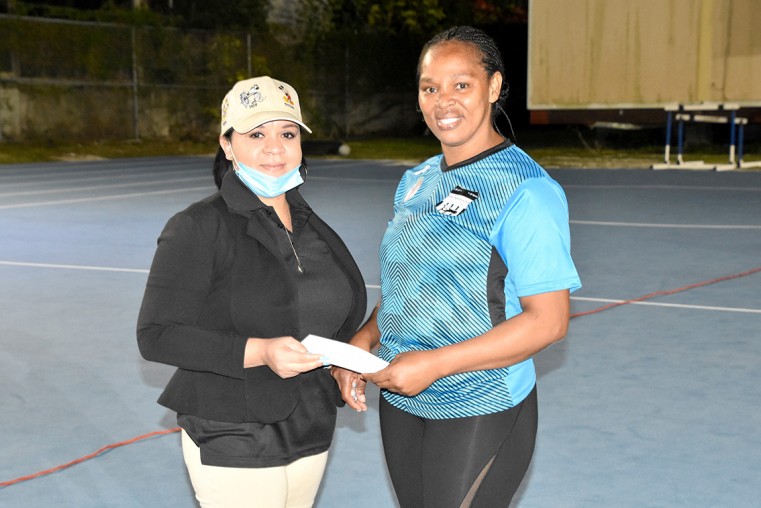 Nicole Pringle (Elite netball team) best shooter daughter of Pauline Bodden Trisha Dilbert