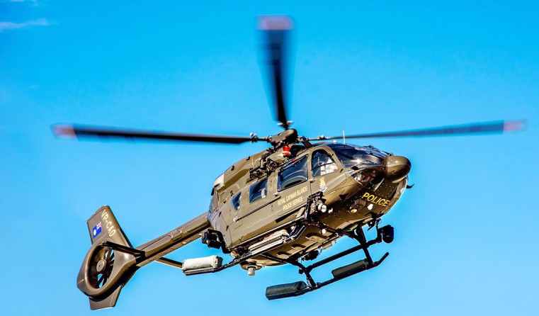 An RCIPS helicopter in flight