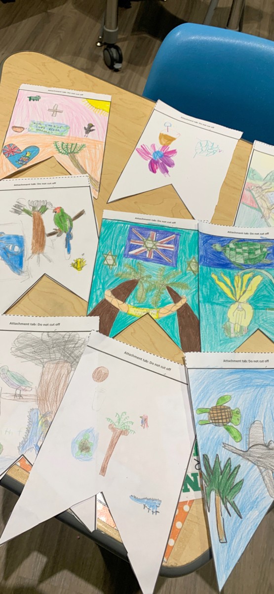 The school Jubilee bunting art project finishes on 28 May