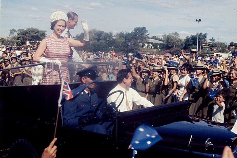 HM the Queen and Prince Philip during a tour of Australia