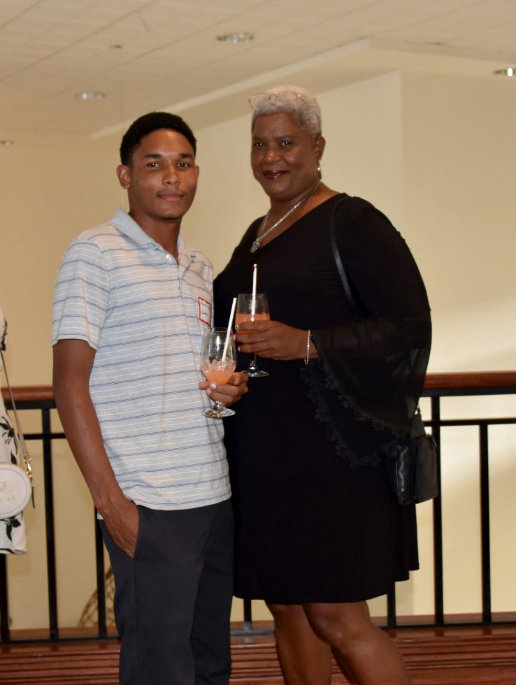 Charles Evans, who will be pursuing a Bachelor of Science in Forensics at the Ontario Tech University, Canada, is photographed with his mother Ms. Ementina Evans.