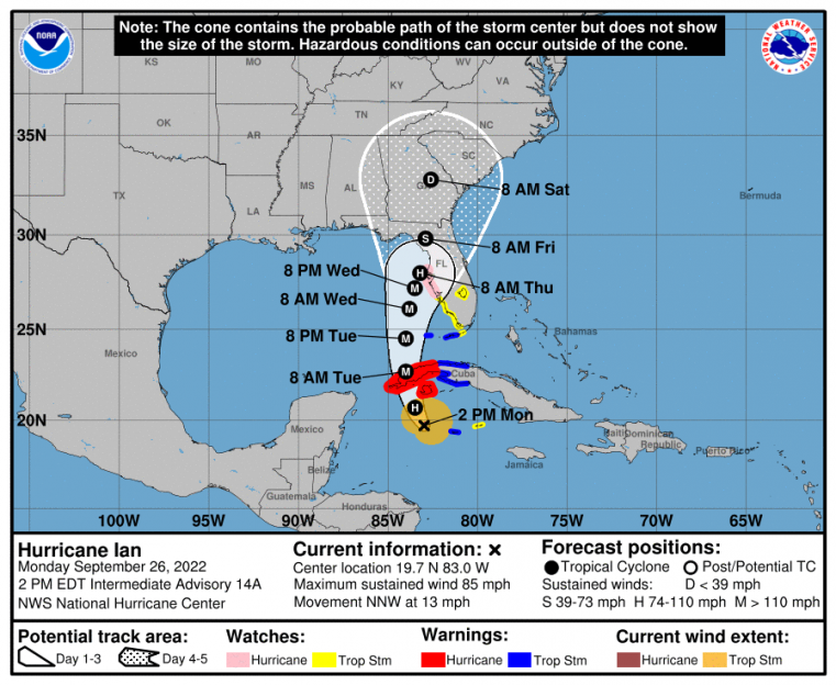Grand Cayman Downgraded to Tropical Storm Warning
