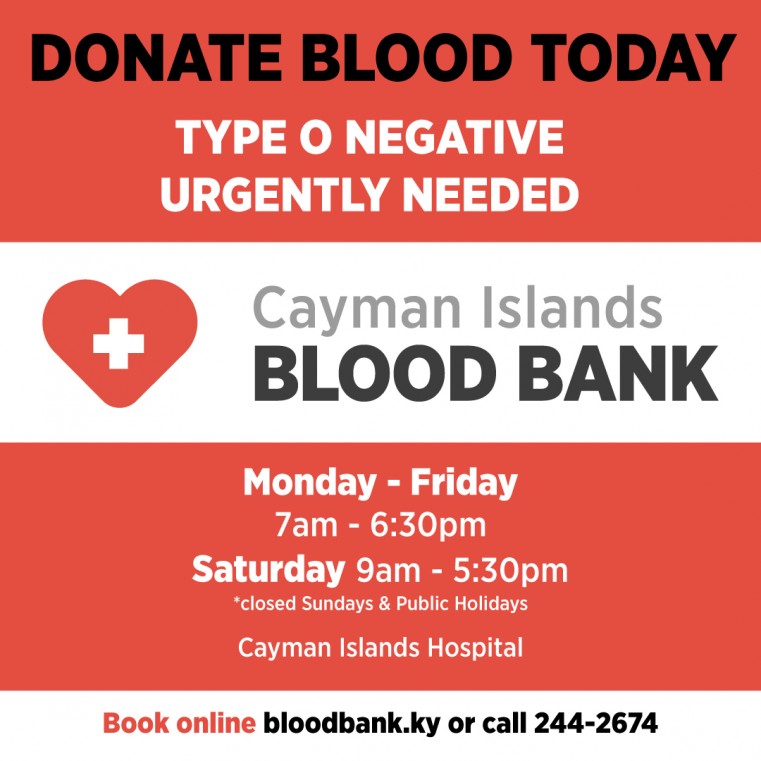 Blood Bank donations needed – O Negative
