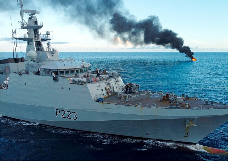 HMS Medway seizes £24m in cocaine in the Northern Caribbean