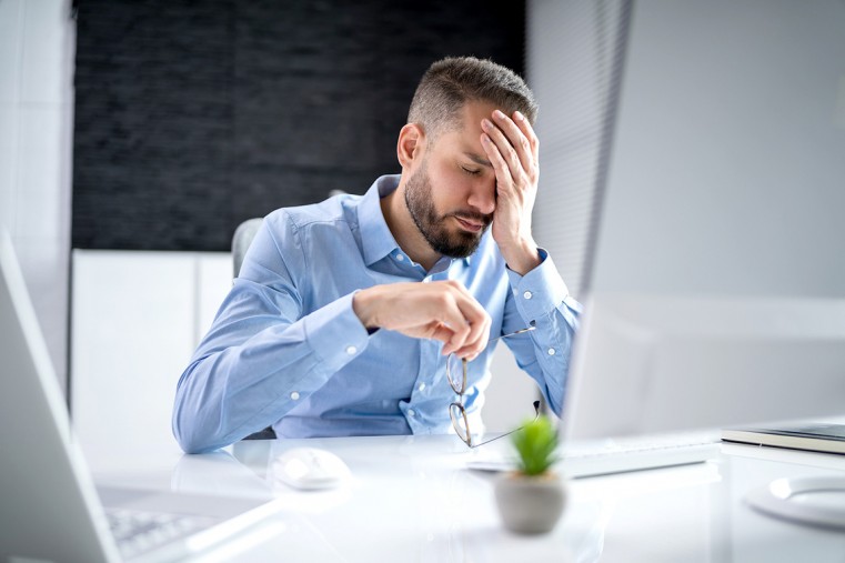 Stressed Sick Employee