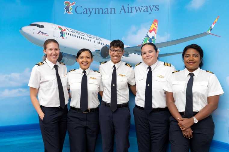 Cayman Airways now has 5 females pilots in its fleet.