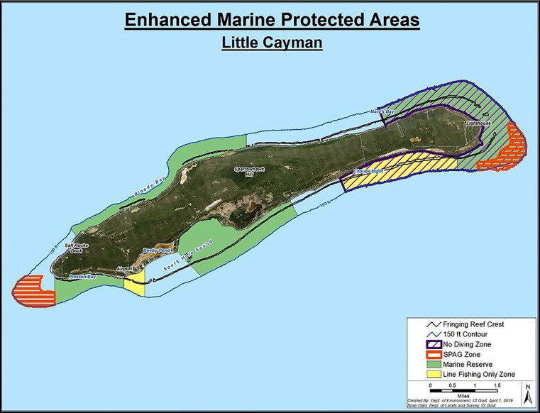 Marine Parks on Little Cayman Boundary Maps 1 April 2019