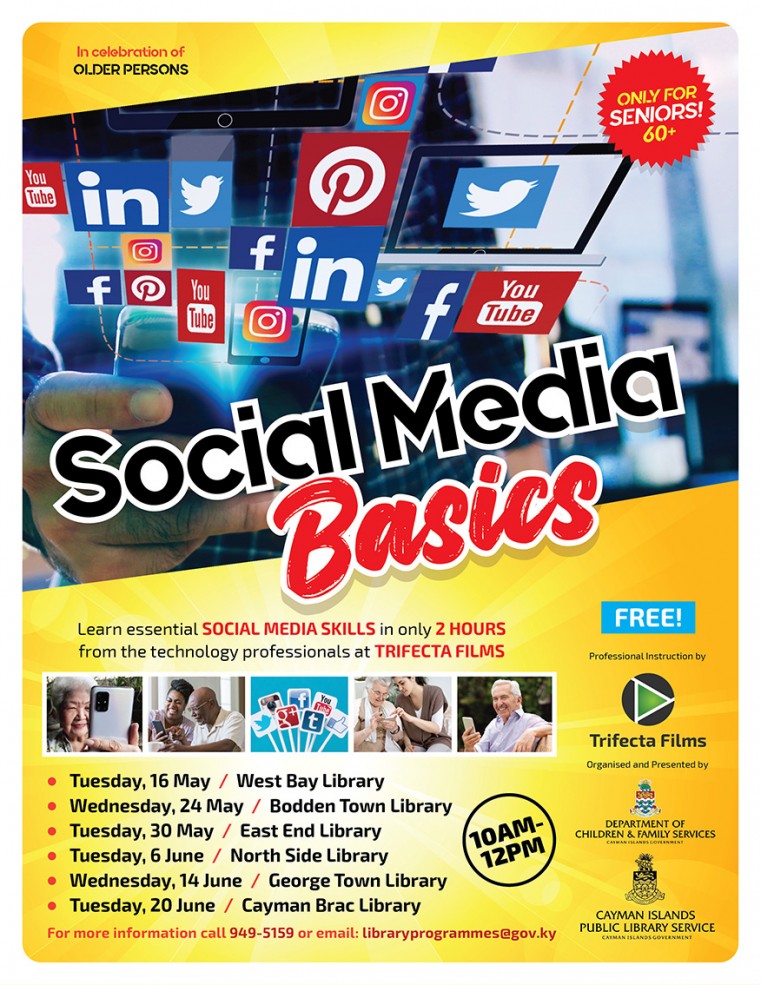 Social Media Training for Seniors at the Public Libraries!
