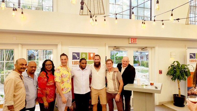 Taste of Cayman Celebrity Chefs, along with Government Ministers and event Organisers at a welcoming ceremony held at the Grand Cayman Marriott on 13th May, 2023.