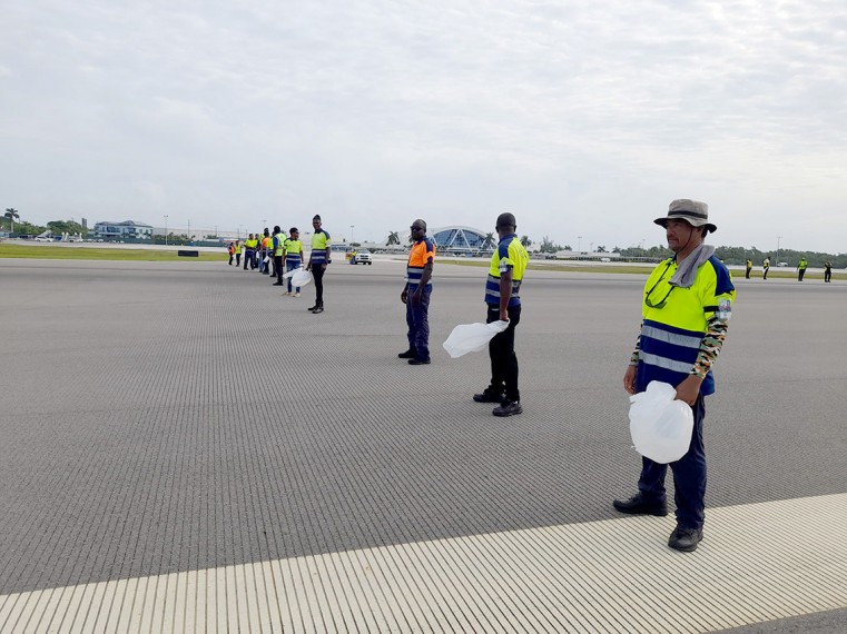 Volunteers lined up and ready