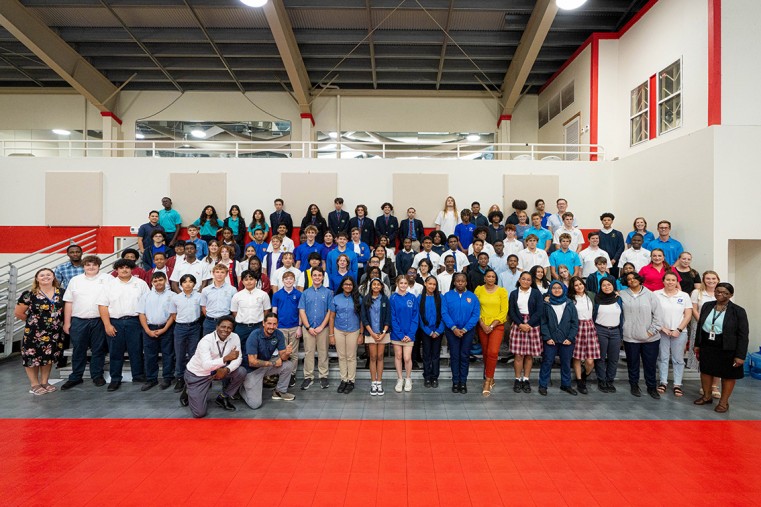 Senior Maths Challenge participants, teachers, volunteers and actuaries - members of Cayman International Reinsurance Company Association (CIRCA).