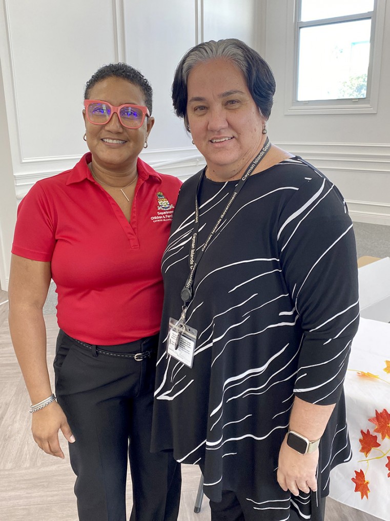 Chief Officer Tamara Ebanks and DCFS Director Paulinda Mendoza-Williams