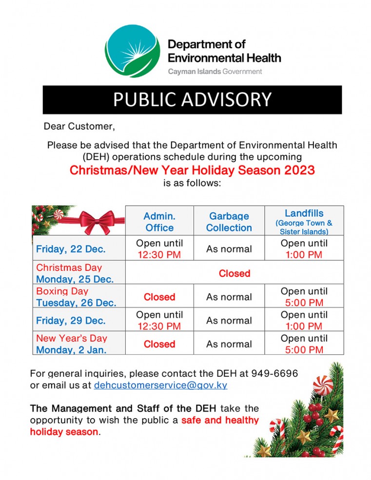 DEH Operations for the Holiday Season 2023
