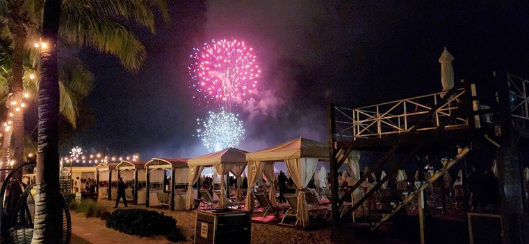 The Westin was ablaze with fireworks displays as the clock struck midnight on 1st January, 2024.