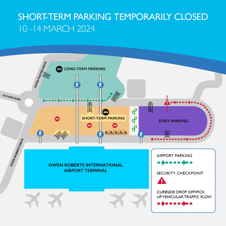 Short-Term Parking lot at ORIA temporarily closed to facilitate Airport Upgrade