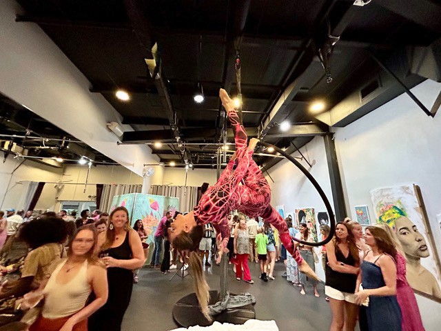 Performers at the Cera Tan Kennaird exhibition at Quinnestessional Movement Photo by Natalie Urquhart