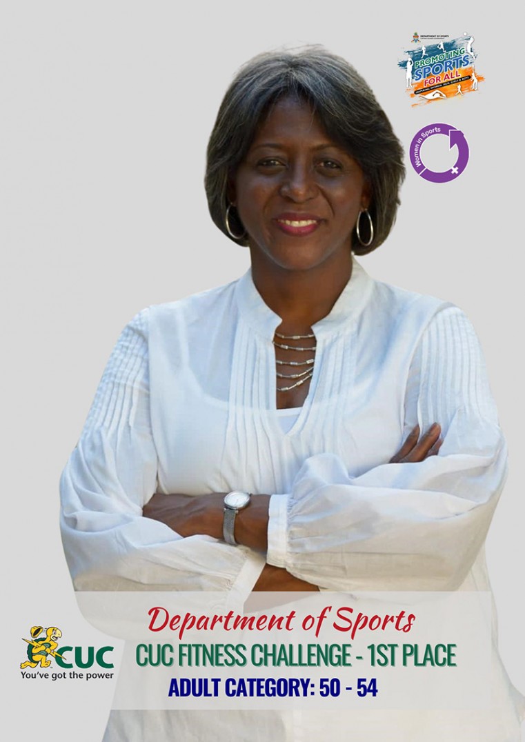 Department of Sports Fitness Challenge Winner Sponsored by CUC You’ve got the Power Age Group Category 50-54 Wendy Evans Williams - DOS 6pm Fitness Group