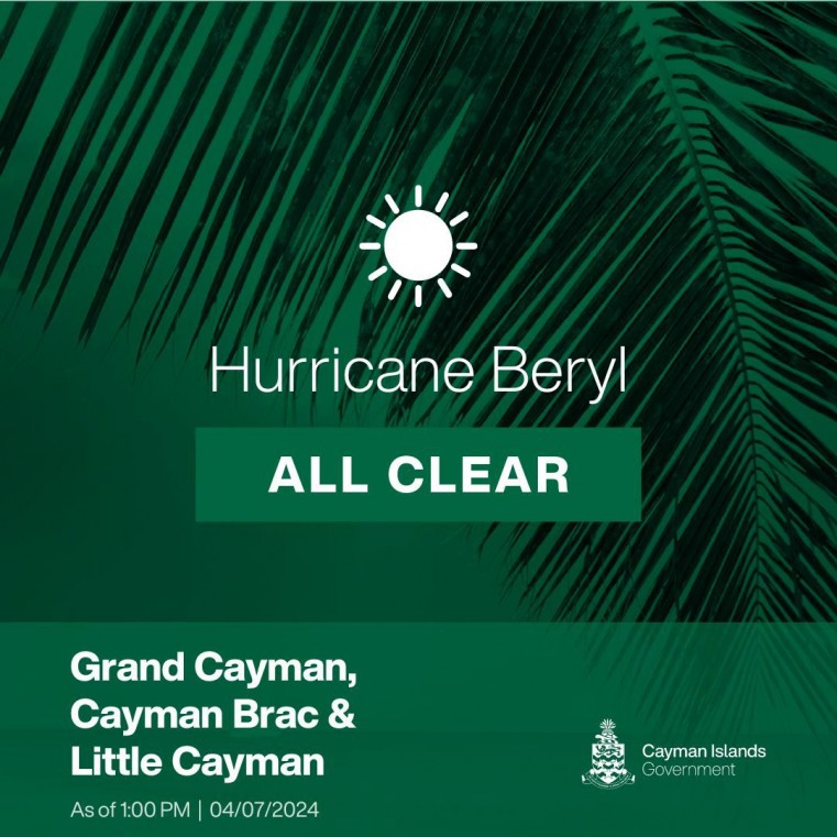 All Clear issued for the Cayman Islands