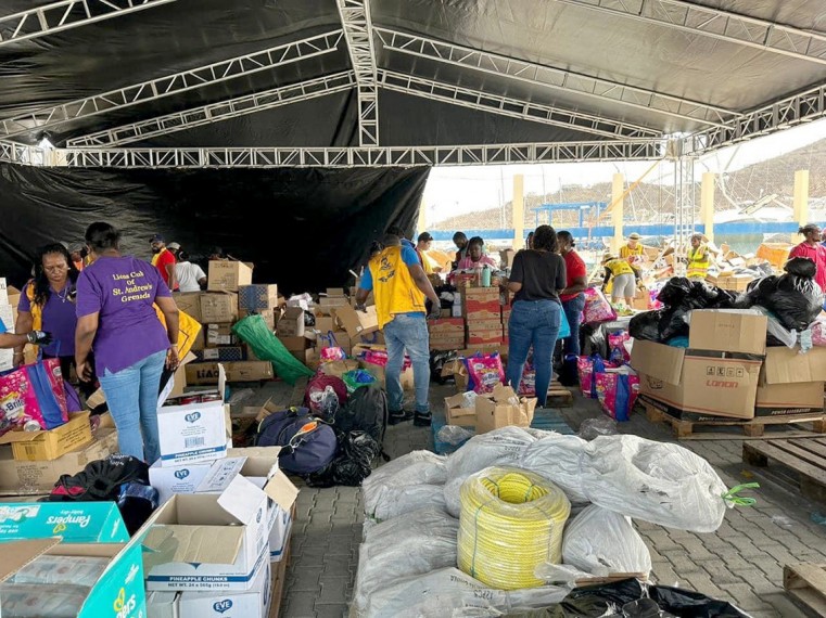 Lions journeyed to Grenada with food supplies for distribution as part of Hurricane Beryl relief efforts.