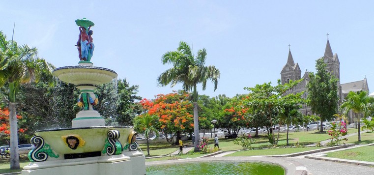 The capital Basseterre is teeming with expats