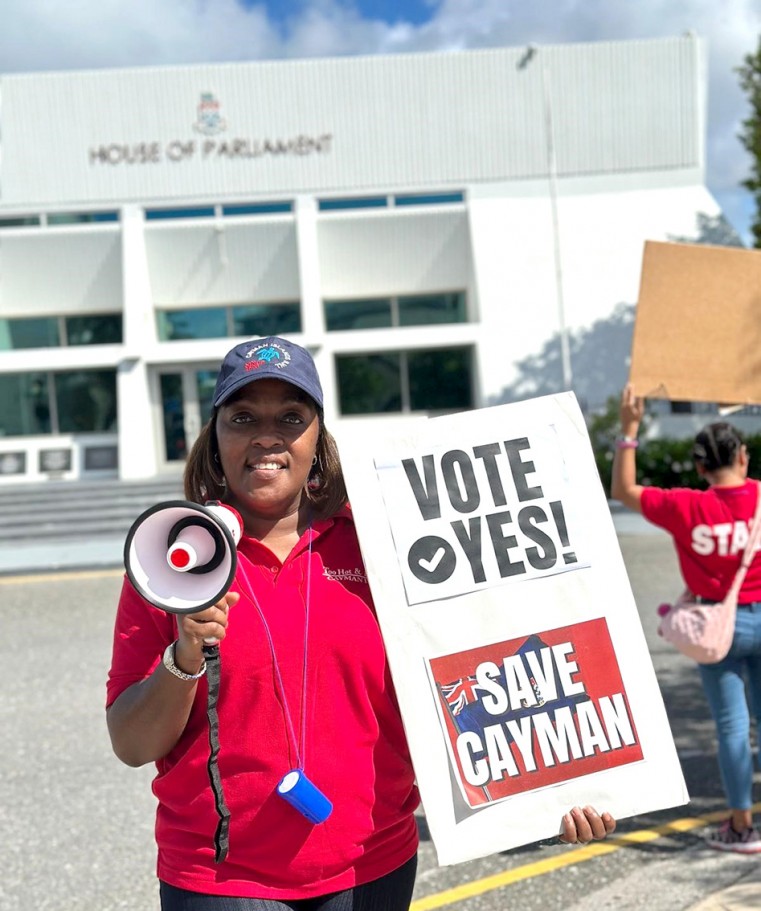 Caymanian Lois Artiaga who has worked in the cruise industry for the last 15 years shows her passion for saving the cruise industry