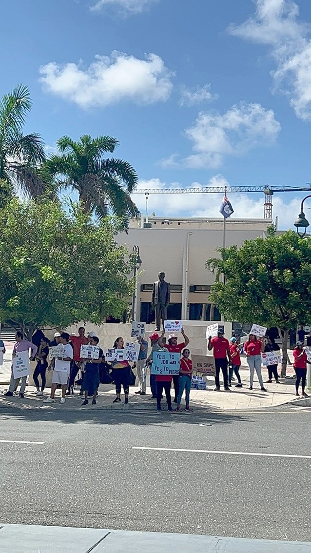 Gathering across from Parliament showing public support for PRO-CRUISE