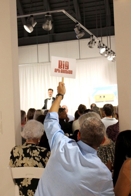 The Big Art Auction bidding (Photo credit: The National Gallery of the Cayman Islands)