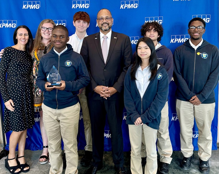Winners Cayman Prep with Hon. Isaac Rankine, The Minister of Youth, Sport & Heritage