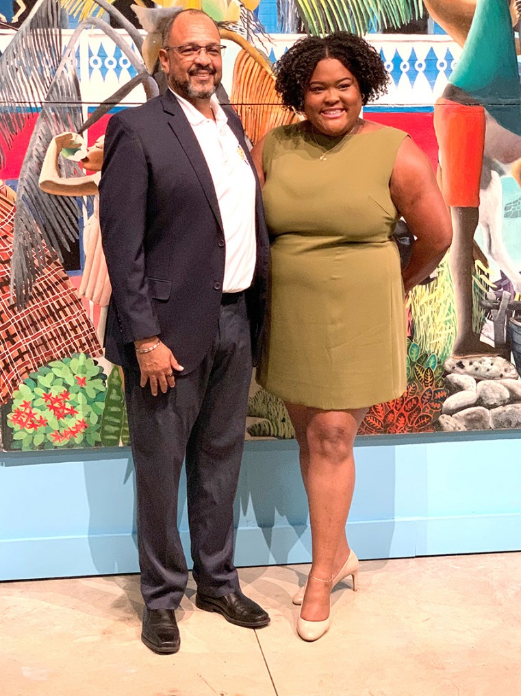 CYA Induction Ceremony -Vanessa Burke CYA-Dean and Minister Rankine-Cayman Collection Centre