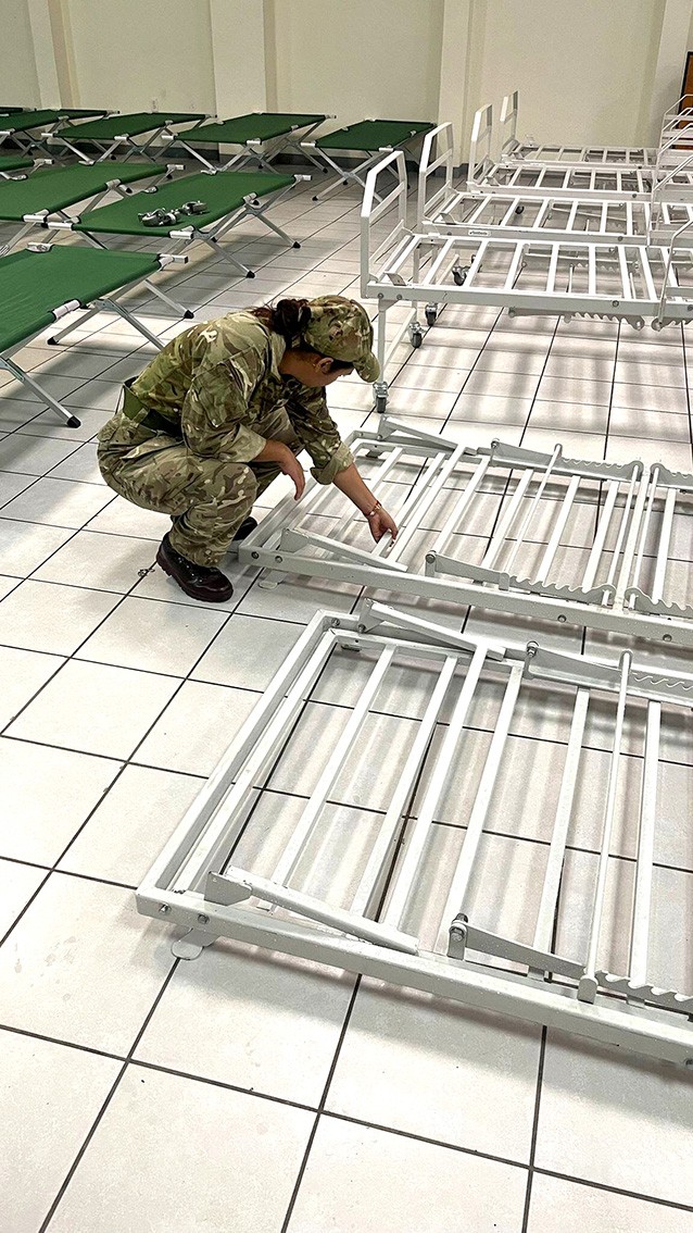 Regiment reservists stationed at John Gray High School