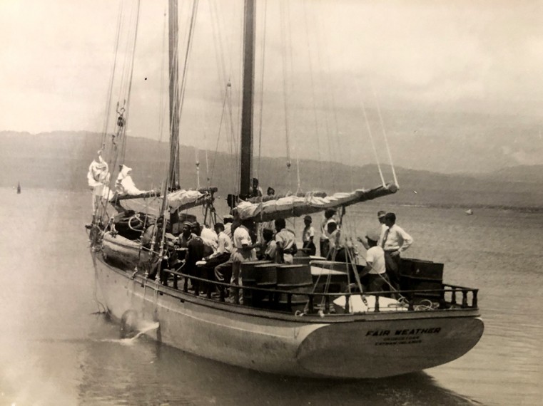 S.V. Fair Weather at sea.