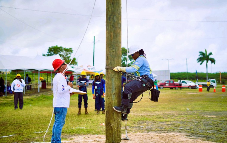 Lineworkers Being Inspected During 2024 Rodeo