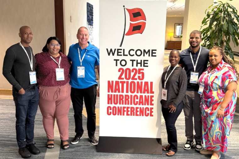 Andrew Gregory (WORC), Franceska Scott (CIAA – Cayman Brac), Antonette Macfarlane (WORC), David Thompson (CINWS), and Aliya Dunstan (HMCI).