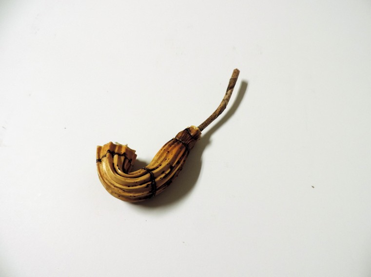 Anonymous - Banana Orchid Pipe, Banana orchid bulb and stem, 5 x 2 x 1”, Cayman Islands National Museum Collection (Gift of Carmen Connolly)